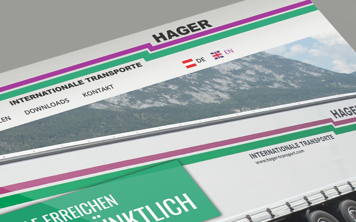 HAGER Internationale Transporte - Website